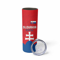Custom Slovakia Football Skinny Tumbler Come On Sokoli