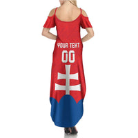 Custom Slovakia Football Summer Maxi Dress Come On Sokoli