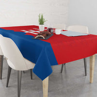 Custom Slovakia Football Tablecloth Come On Sokoli