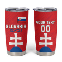 Custom Slovakia Football Tumbler Cup Come On Sokoli