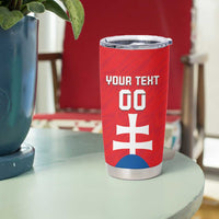 Custom Slovakia Football Tumbler Cup Come On Sokoli