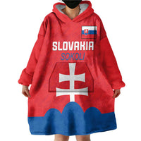 Custom Slovakia Football Wearable Blanket Hoodie Come On Sokoli