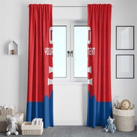 Custom Slovakia Football Window Curtain Come On Sokoli
