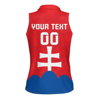 Custom Slovakia Football Women Sleeveless Polo Shirt Come On Sokoli