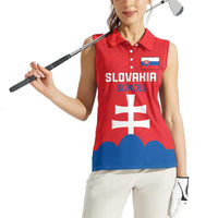 Custom Slovakia Football Women Sleeveless Polo Shirt Come On Sokoli
