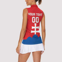 Custom Slovakia Football Women Sleeveless Polo Shirt Come On Sokoli