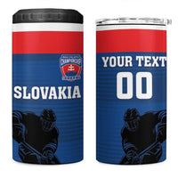 Custom Slovakia Hockey 4 in 1 Can Cooler Tumbler Go Nasi Chlapci