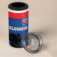 Custom Slovakia Hockey 4 in 1 Can Cooler Tumbler Go Nasi Chlapci