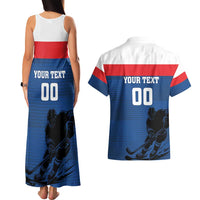 Custom Slovakia Hockey Couples Matching Tank Maxi Dress and Hawaiian Shirt Go Nasi Chlapci