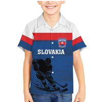 Custom Slovakia Hockey Family Matching Mermaid Dress and Hawaiian Shirt Go Nasi Chlapci
