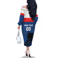 Custom Slovakia Hockey Family Matching Off The Shoulder Long Sleeve Dress and Hawaiian Shirt Go Nasi Chlapci