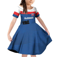 Custom Slovakia Hockey Family Matching Off Shoulder Short Dress and Hawaiian Shirt Go Nasi Chlapci
