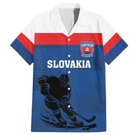 Custom Slovakia Hockey Family Matching Off Shoulder Short Dress and Hawaiian Shirt Go Nasi Chlapci