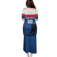 Custom Slovakia Hockey Family Matching Puletasi and Hawaiian Shirt Go Nasi Chlapci