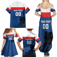 Custom Slovakia Hockey Family Matching Summer Maxi Dress and Hawaiian Shirt Go Nasi Chlapci