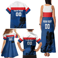 Custom Slovakia Hockey Family Matching Tank Maxi Dress and Hawaiian Shirt Go Nasi Chlapci
