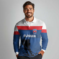 Custom Slovakia Hockey Long Sleeve Polo Shirt Go Nasi Chlapci