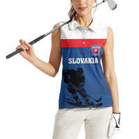 Custom Slovakia Hockey Women Sleeveless Polo Shirt Go Nasi Chlapci