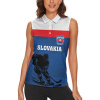 Custom Slovakia Hockey Women Sleeveless Polo Shirt Go Nasi Chlapci