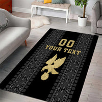 Custom Mexico Football Area Rug El Tri Aztec Pattern Back Version