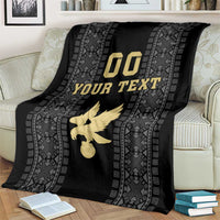 Custom Mexico Football Blanket El Tri Aztec Pattern Back Version