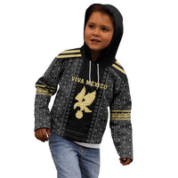 Custom Mexico Football Kid Hoodie El Tri Aztec Pattern Back Version