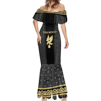 Custom Mexico Football Mermaid Dress El Tri Aztec Pattern Back Version