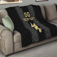 Custom Mexico Football Quilt El Tri Aztec Pattern Back Version