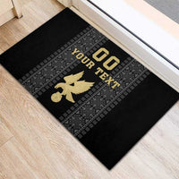 Custom Mexico Football Rubber Doormat El Tri Aztec Pattern Back Version