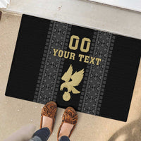Custom Mexico Football Rubber Doormat El Tri Aztec Pattern Back Version