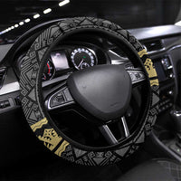 Mexico Football Steering Wheel Cover El Tri Aztec Pattern Back Version