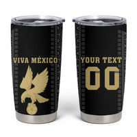 Custom Mexico Football Tumbler Cup El Tri Aztec Pattern Back Version