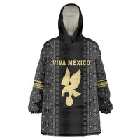 Custom Mexico Football Wearable Blanket Hoodie El Tri Aztec Pattern Back Version