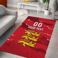 Custom Bailiwick of Jersey Area Rug Sporty Style