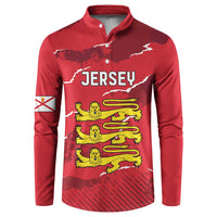 Custom Bailiwick of Jersey Button Sweatshirt Sporty Style