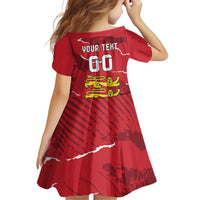 Custom Bailiwick of Jersey Family Matching Off Shoulder Short Dress and Hawaiian Shirt Sporty Style