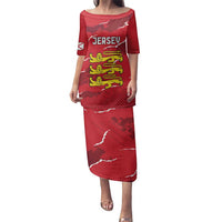 Custom Bailiwick of Jersey Family Matching Puletasi and Hawaiian Shirt Sporty Style