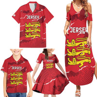 Custom Bailiwick of Jersey Family Matching Summer Maxi Dress and Hawaiian Shirt Sporty Style