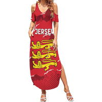 Custom Bailiwick of Jersey Family Matching Summer Maxi Dress and Hawaiian Shirt Sporty Style