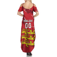 Custom Bailiwick of Jersey Family Matching Summer Maxi Dress and Hawaiian Shirt Sporty Style