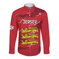 Custom Bailiwick of Jersey Long Sleeve Button Shirt Sporty Style