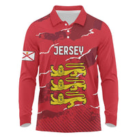 Custom Bailiwick of Jersey Long Sleeve Polo Shirt Sporty Style