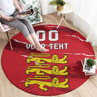 Custom Bailiwick of Jersey Round Carpet Sporty Style