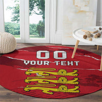 Custom Bailiwick of Jersey Round Carpet Sporty Style