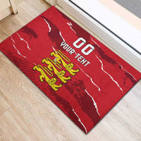 Custom Bailiwick of Jersey Rubber Doormat Sporty Style