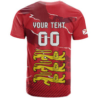 Custom Bailiwick of Jersey T Shirt Sporty Style