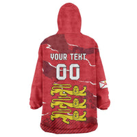 Custom Bailiwick of Jersey Wearable Blanket Hoodie Sporty Style