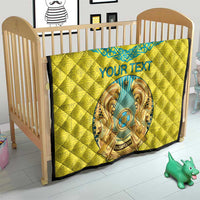 Personalized Kazakhstan Emblem Quilt Kazakh Pattern