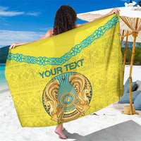 Personalized Kazakhstan Emblem Sarong Kazakh Pattern