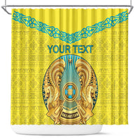 Personalized Kazakhstan Emblem Shower Curtain Kazakh Pattern